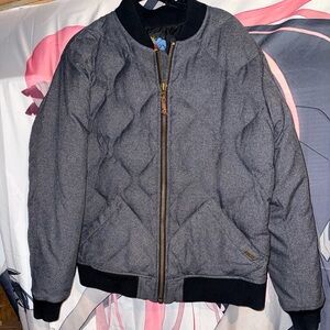 Eddie Bauer Gray Quilted Puffer Jacket